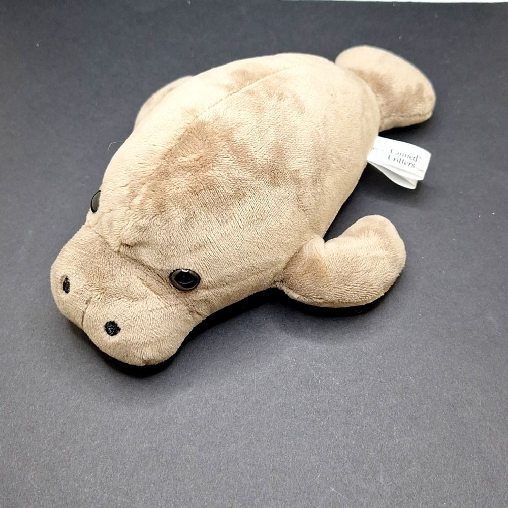 Manatee plushie canned critters soft stuffed animal sea life